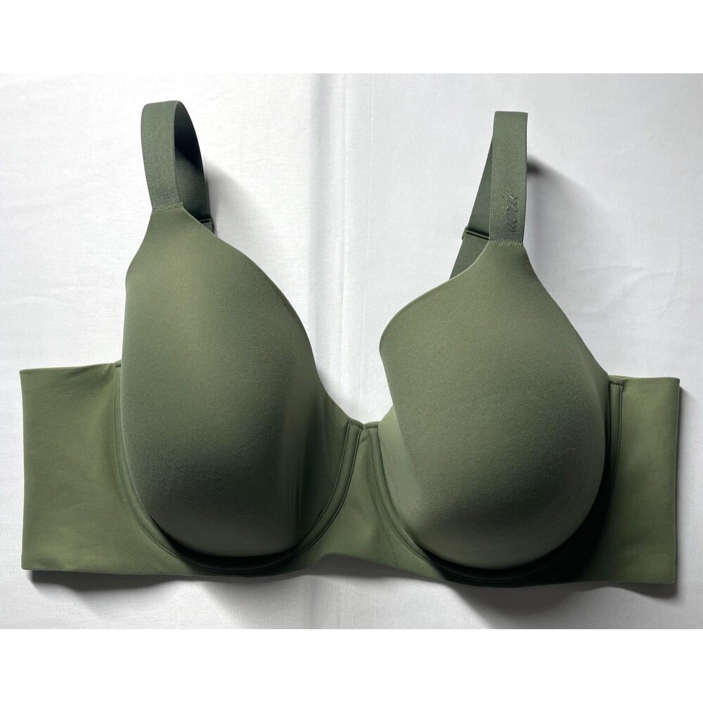 Aerie SMOOTHEZ Bra Womens 42D Olive Green Full Coverage Underwire Molded Cups